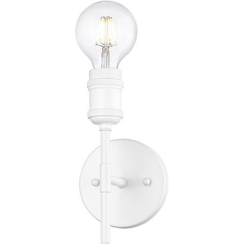 Axel 1 Light 4.75 inch Matte White Wall Sconce Wall Light in No Shade